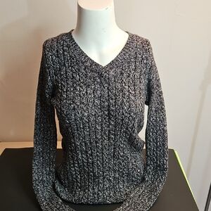 Croft & Barrow Black and White Knit Top